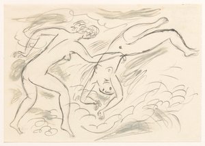 Two Naked Women Swimming by Leo Gestel