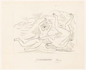 Two Naked Women, Swimming by Leo Gestel
