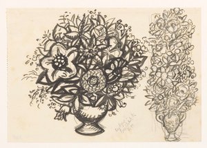 Two Vases with Flowers by Leo Gestel