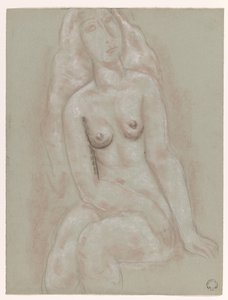 Seated Female Nude by Leo Gestel