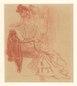 Seated Lady Before Mirror by Leo Gestel
