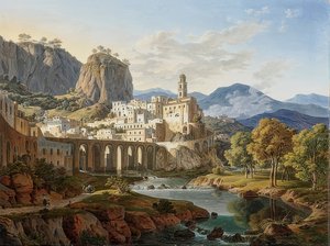 View of Atrani near Amalfi. 1834 by Leo von Klenze