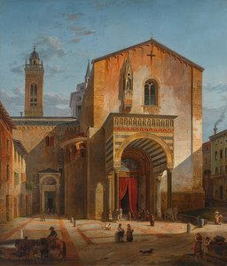 Bergamo - View of the Southern Transept of S. Maria Maggiore by Leo von Klenze