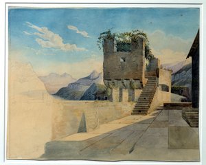 The Terrace of the Inn. Painting by Leo Von Klenze by Leo von Klenze