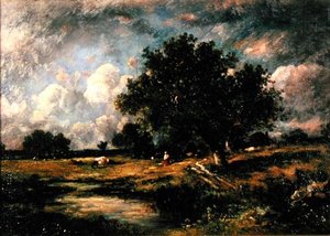 Landscape with cows and figures