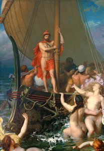 Ulysses and the Sirens (detail) by Leon Auguste Adolphe Belly