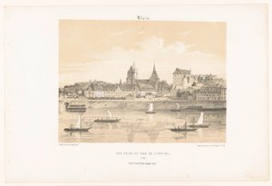 View of the hospital of Blois from the other side of the Loire (Contemporary France)