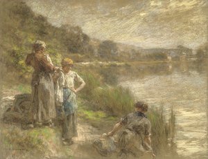 Harvester Drinking from a Flask, or Thirst by Leon Augustin Lhermitte
