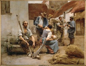 Paying the Harvesters by Leon Augustin Lhermitte