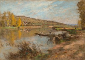 Quai au Sable, Chartèves, 1904 by Leon Augustin Lhermitte
