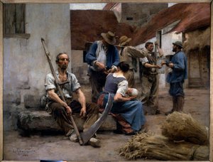 The Payroll of Peasant Harvesters in a Farm Yard