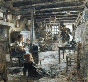 A Family, Interior Scene (Father