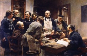 The lesson of Claude Bernard at the College de France by Leon Augustin Lhermitte