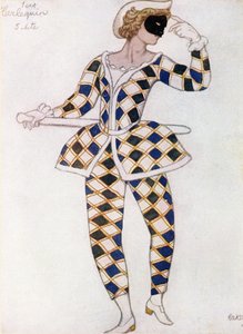 Costume design for Harlequin, from Sleeping Beauty