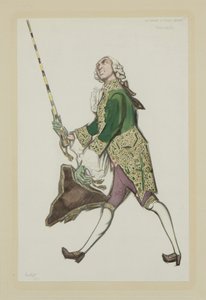 Costume Design for Rinaldo in the Ballet The Good-Humoured Ladies by Scarlatti by Leon Bakst