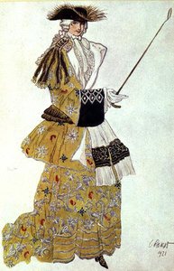 Costume Design for The Baroness Hunting, from Sleeping Beauty by Leon Bakst