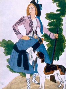 Costume design for The Huntress by Leon Bakst