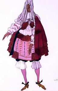 Costume Design for a Courtier at the Baptism, from Sleeping Beauty