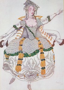 Costume Design for a Mazurka (Lady), from Sleeping Beauty by Leon Bakst