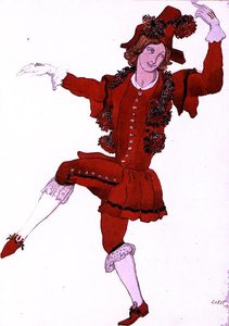 Costume design for a Pageboy of the Fairy Mountain-Ash, from Sleeping Beauty