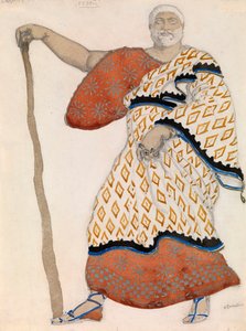 Costume design for drama Oedipus at Colonus by Leon Bakst