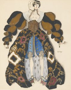 Costume design for the Ballet La Légende de Joseph by R. Strauss by Leon Bakst