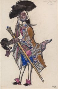 Costume design for the ballet The Good-Humoured Ladies by Scarlatti by Leon Bakst