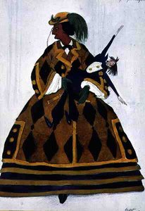 Costume for the Englishwoman, from La Boutique Fantastique by Leon Bakst