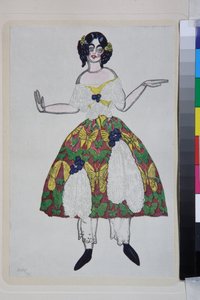 Costume Design for the Ballet "The Magic Toy Shop" by Gioachino Rossini (Colour Lithograph by Leon Bakst) by Leon Bakst