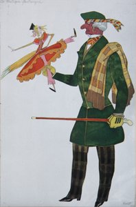 Englishman. Costume Design for the Ballet The Magic Toy Shop by G. Rossini, 1919