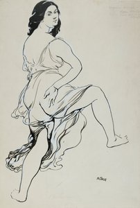 Portrait of Isadora Duncan Dancing, Early 20th Century by Leon Bakst
