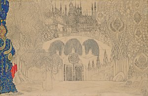 Stage Design for the Ballet The Firebird by I. Stravinsky by Leon Bakst