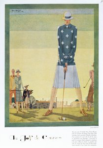 Golfing dress design by Jane Regny, fashion plate from 