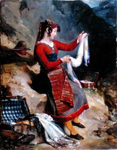 The Wife of a Bandit Examining his Spoils by Léon Cogniet