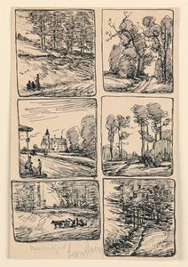 Six Landscape Studies, New Milford by Leon Dabo