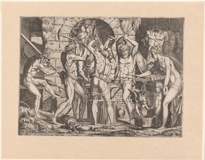 Venus in the Forge of Vulcan by Leon Davent