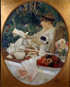 The Tea in the Garden by Leon Georges Carre