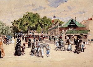 The Walk to the Fairground. Painting by Leon Joseph Voirin (1833-1887) by Leon Joseph Voirin