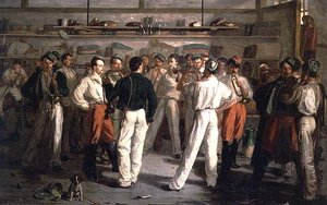 The Trumpet Practice by Leon Louis Leclaire