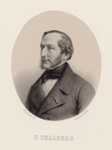 Portrait of the pianist and composer Sigismund Thalberg by Leon Noel