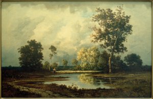 Landscape with Pond by Leon Richet