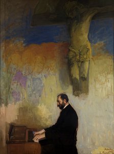 Portrait of Feliks Jasienski at the Organ