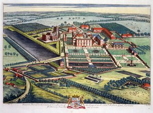 Staunton Harold in the county of Leicester engraved by Johannes Kip by Leonard Knyff