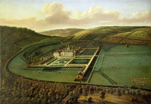The Southeast Prospect of Hampton Court, Herefordshire by Leonard Knyff
