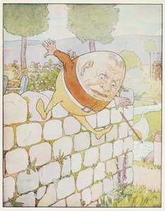 Humpty Dumpty had a great fall, from A Nursery Rhyme Picture Book, pub. 1914
