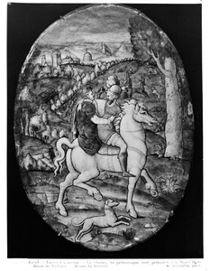Hunting, portrait presumed to be Henri II and Diane de Poitiers