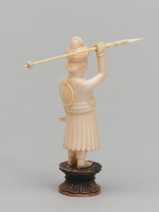 Black Pawn, Chess Piece, India, circa 1820 by Leonard Wells Volk