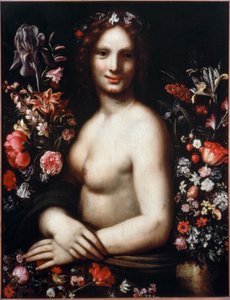 Bust of a Young Woman Called Flora by Leonardo da (after) Vinci