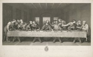 The Last Supper (engraving) by Leonardo da (after) Vinci