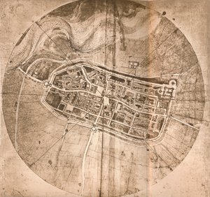A Map Representing the Town of Imola, Italy